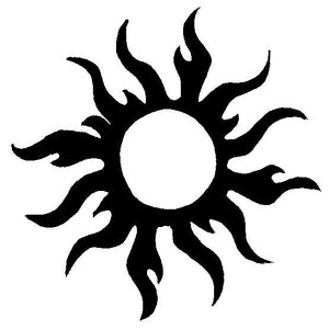 Tatouage éphémère soleil tribal