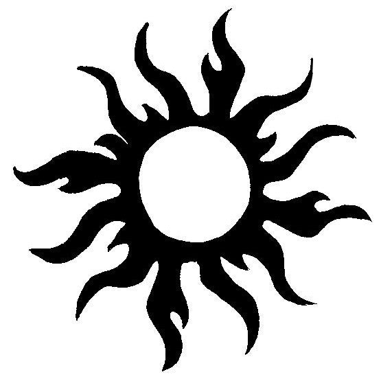Tatouage éphémère soleil tribal
