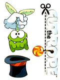 Tatouages temporaires jeu appli cut the rope
