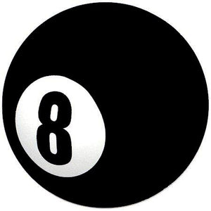 Billards 8 Ball temporary tattoo 5cm