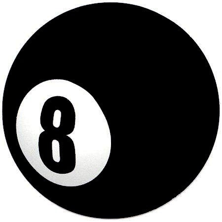 Billards 8 Ball temporary tattoo 5cm