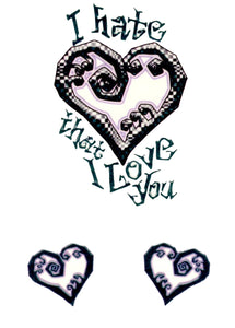 Tatouage Coeur ambivalent tattoo 10cm