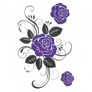 Tatouage temporaire fleurs bleues