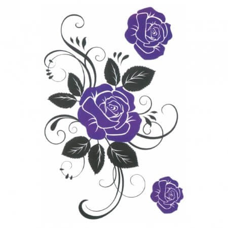 Tatouage temporaire fleurs bleues