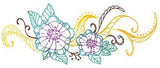 Grand tatouage métallisé floral