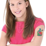 Tatouage éphémère Paon coloré brillant tattoo 9cm