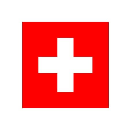 2 Switzerland flag temporary tattoos 3cm