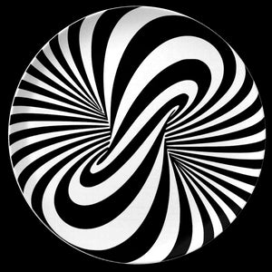 Tatouage temporaire noir et blanc effet d'optique vasarely