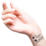 My story isn't over message temporary tattoo 5cm