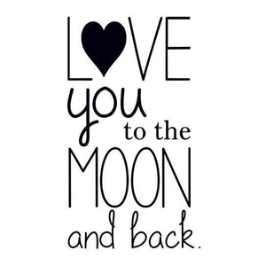 Tatouage message "Love you to the moon and back"