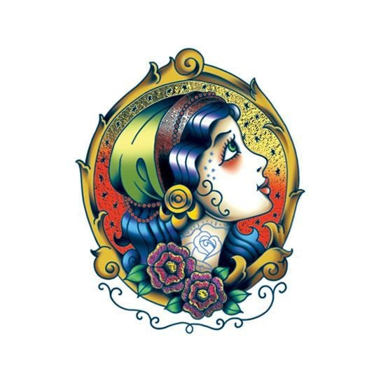 Tatouage talisman coloré métallisé tattoo 9cm
