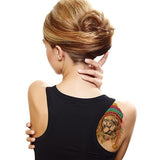 Hippie lion big temporary tattoos 17cm