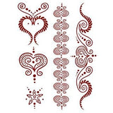 Heart Henna temporary tattoo board 15cm