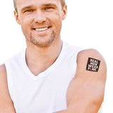 "Real men wear pink" temporary tattoo 6cm