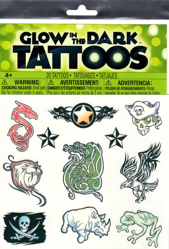 Pochette de tatoos phosphorescents tribals