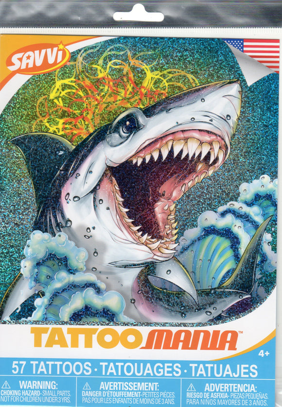 Shark Tattoo Mania ephemeral tattoos large bag