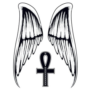 Very big wings temporary tattoo 23cm