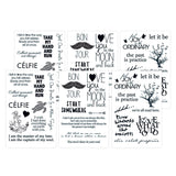 Skin couture lettering temporary tattoo pack
