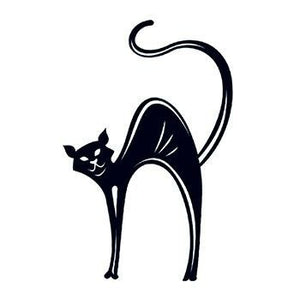 Tatouage phosphorescent chat noir tattoo 5cm