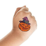 Halloween pumpkin temporary tattoo 5cm