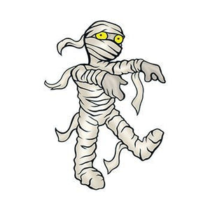 White mummy Halloween temporary tattoo 5cm