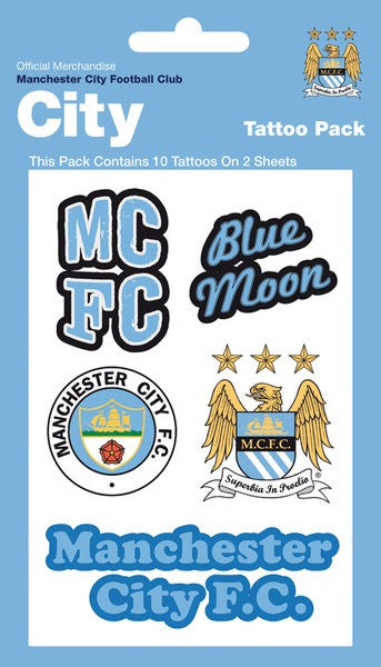 Manchester City Football club fake tattoo pack