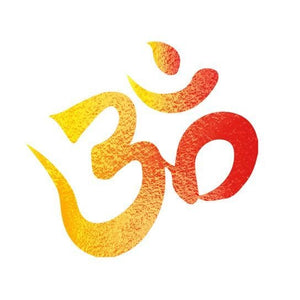 OM tribal copper glitter temporary tattoo 5cm