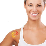OM tribal copper glitter temporary tattoo 5cm