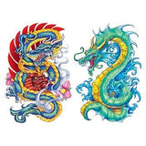 2 tatouages temporaires dragons