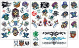 50 tatouages temporaires pirates