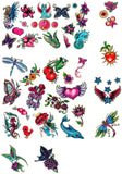Glitter butterflies temporary tattoos large bag
