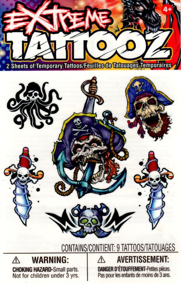 Pirates temporary extreme tattooz pack