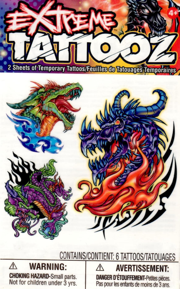 Pochette de tatouages dragons