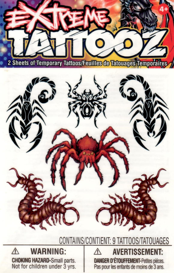 Pochette de tatouages insectes