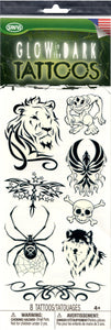 Tribal glow in the dark ephemeral tattoos long bag