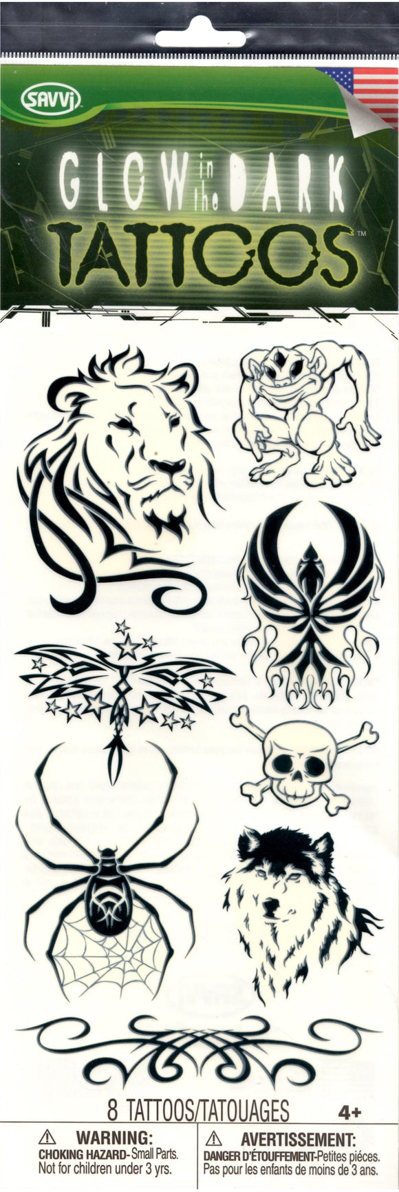 Longue pochette tribal Glow in the Dark tattoos