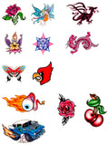 Grande pochette de tatouages bleus tattoos