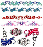 Pochette de 25 tatouages temporaires variés