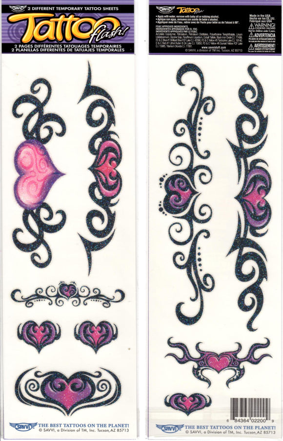 Pochette de tatouages temporaires scintillants