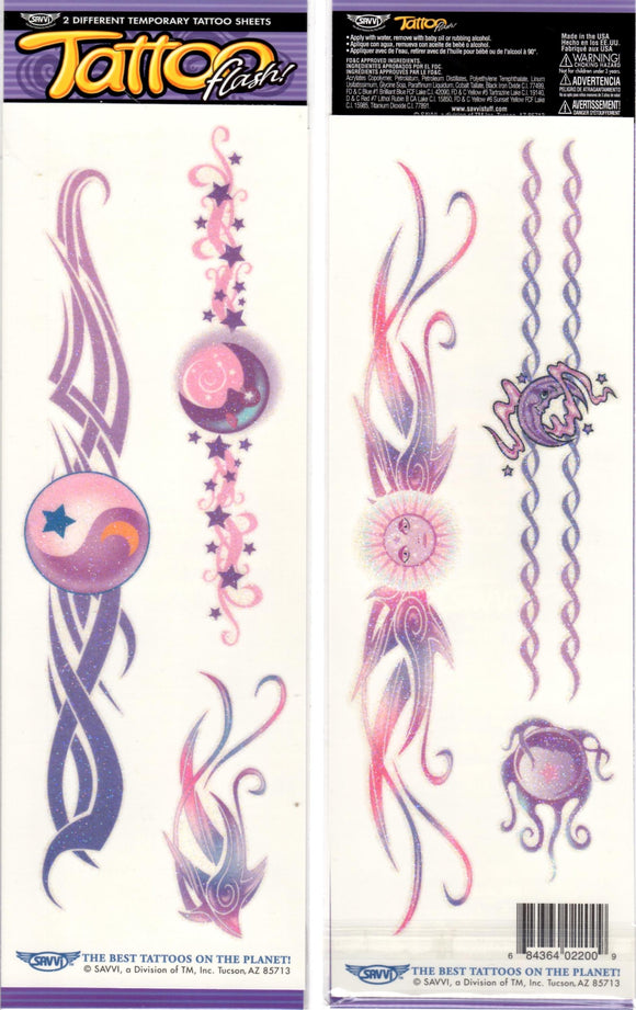 Pochette de tatouages temporaires astrologie