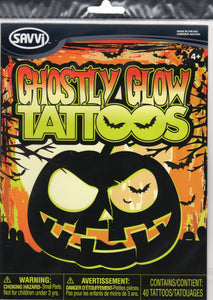 Halloween pumpkin temporary tattoos large bag