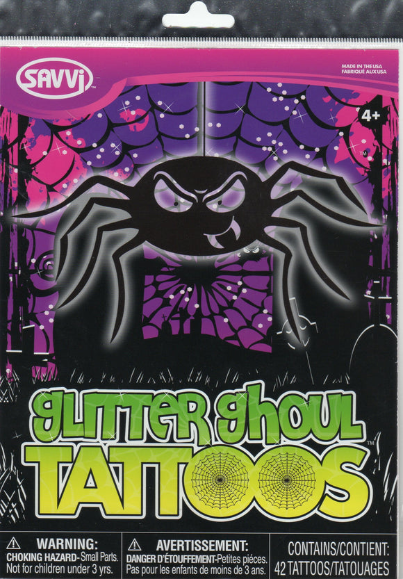 Halloween spider temporary tattoos large bag