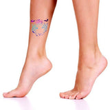 Metallic coloured tiger temporary tattoo 5cm