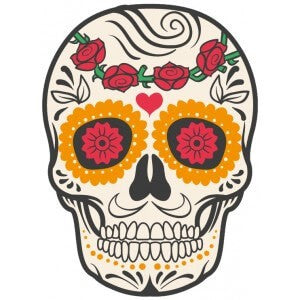 Tatouage éphémère crâne mexicain