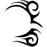 Tatouage temporaire very bad trip, symbole tribal maori visage