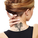 Tatouage éléphant gris à poser dans la nuque