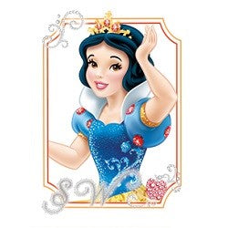 Snow white glitter temporary tattoo 9cm