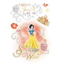 Tatouage scintillant Blanche Neige et ses bijoux 9cm