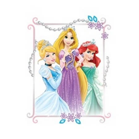 Disney princesses glitter temporary tattoo 9cm