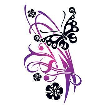 Tatouage floral violet